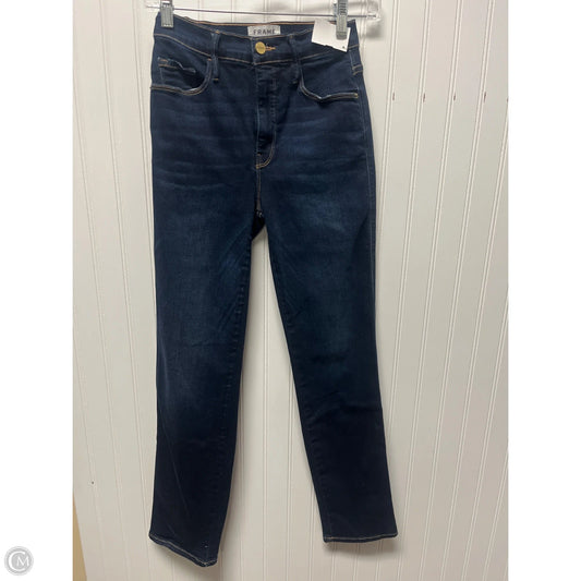 Jeans Straight By Frame In Blue Denim, Size: 2