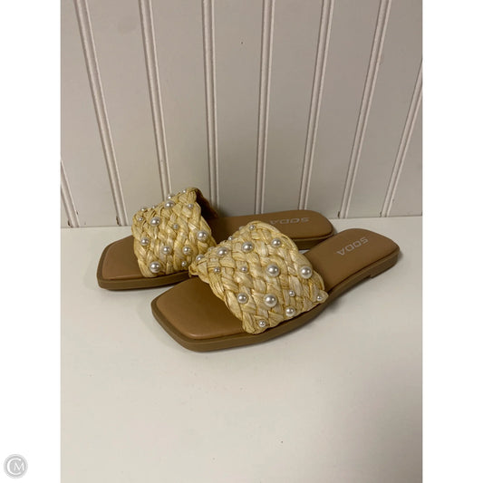 Sandals Flats By Soda In Beige, Size: 6.5