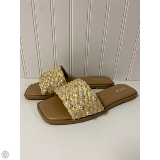Sandals Flats By Soda In Beige, Size: 9
