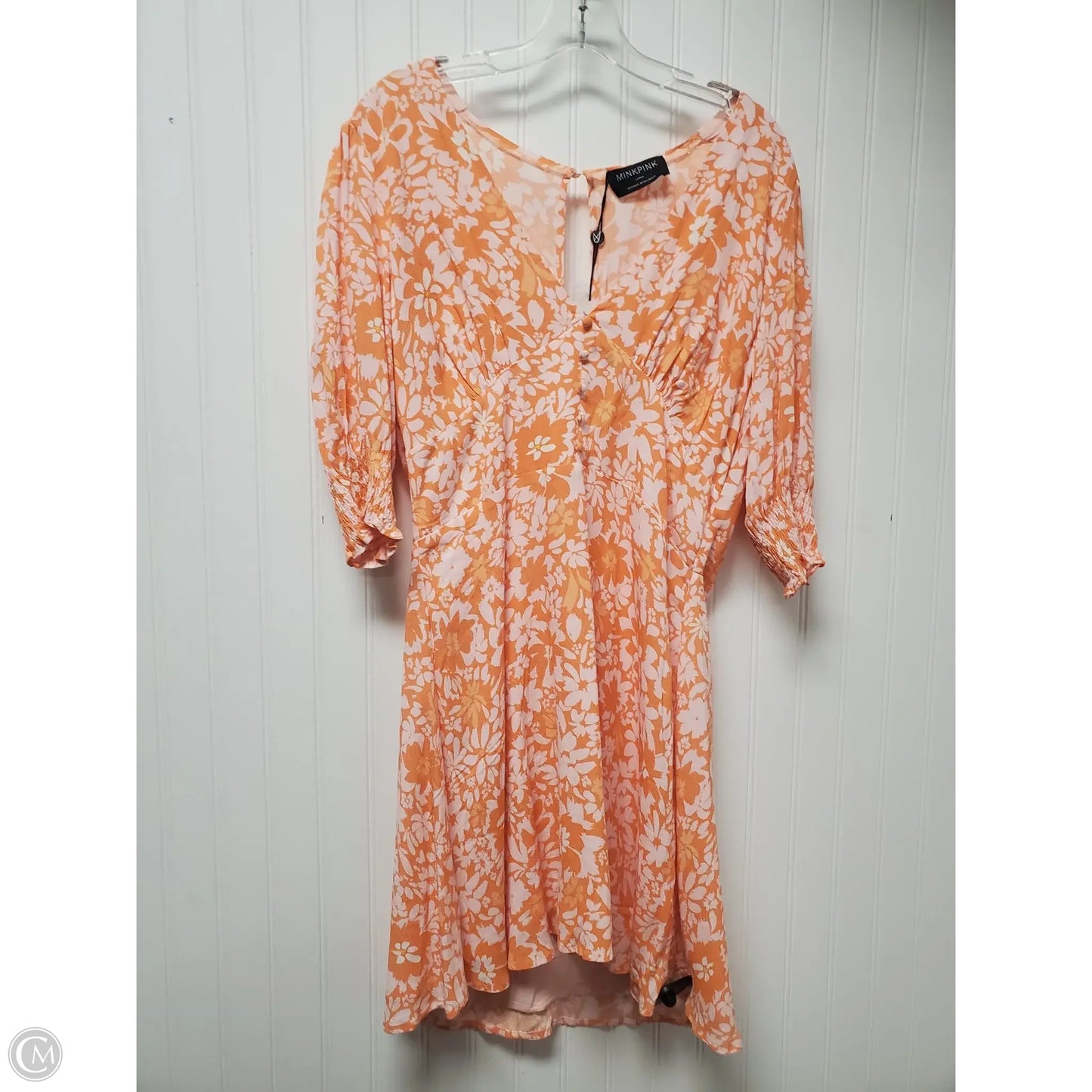 Dress Casual Short By Minkpink In Orange & Pink, Size: L