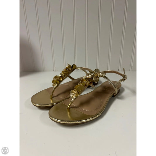 Sandals Flats By Anne Klein In Gold, Size: 6.5