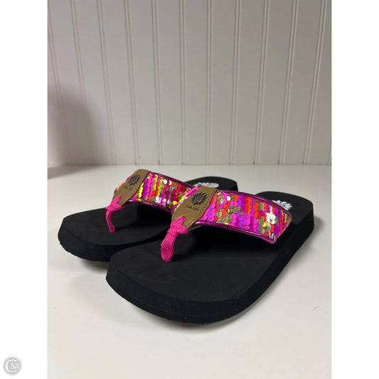 Sandals Flip Flops By Yellow Box In Multi-colored, Size: 6.5
