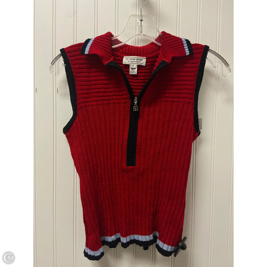 Sweater Luxury Designer By St John Collection In Red, Size: S