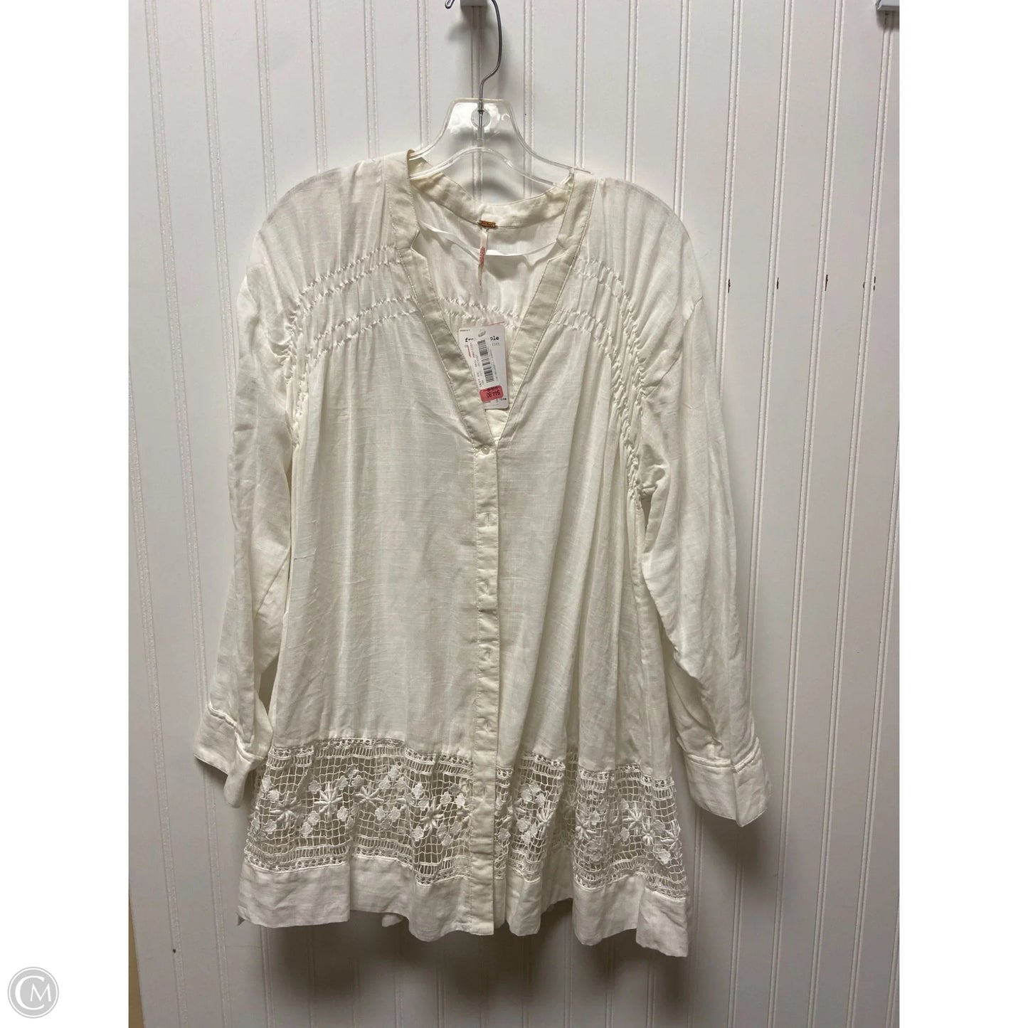 Tunic Long Sleeve By Free People In Cream, Size: Sp