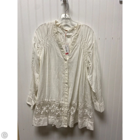 Tunic Long Sleeve By Free People In Cream, Size: Sp
