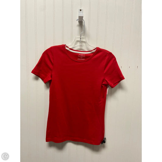 Top Short Sleeve Basic By Talbots In Red, Size: Sp