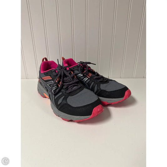 Shoes Athletic By Asics In Grey & Pink, Size: 7