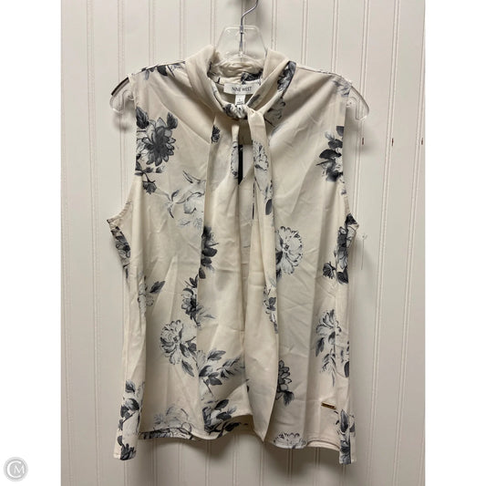 Top Sleeveless By Nine West In Cream, Size: L
