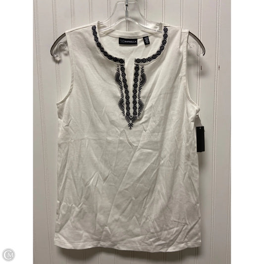 Top Sleeveless Basic By Rafaella In White, Size: Sp