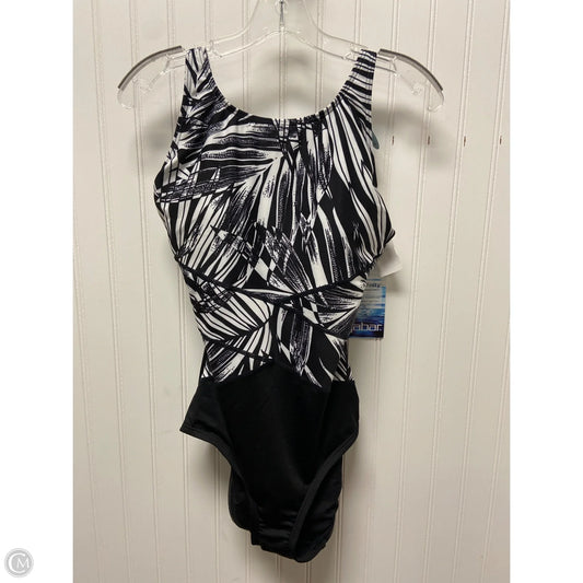 Swimsuit By Clothes Mentor In Black & White, Size: L