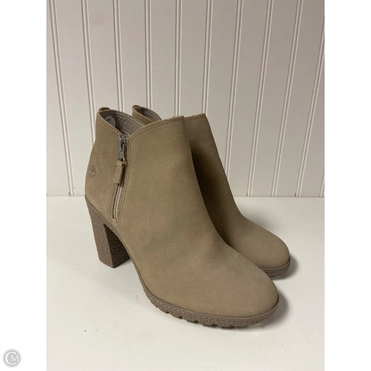 Boots Ankle Heels By Timberland In Taupe, Size: 8