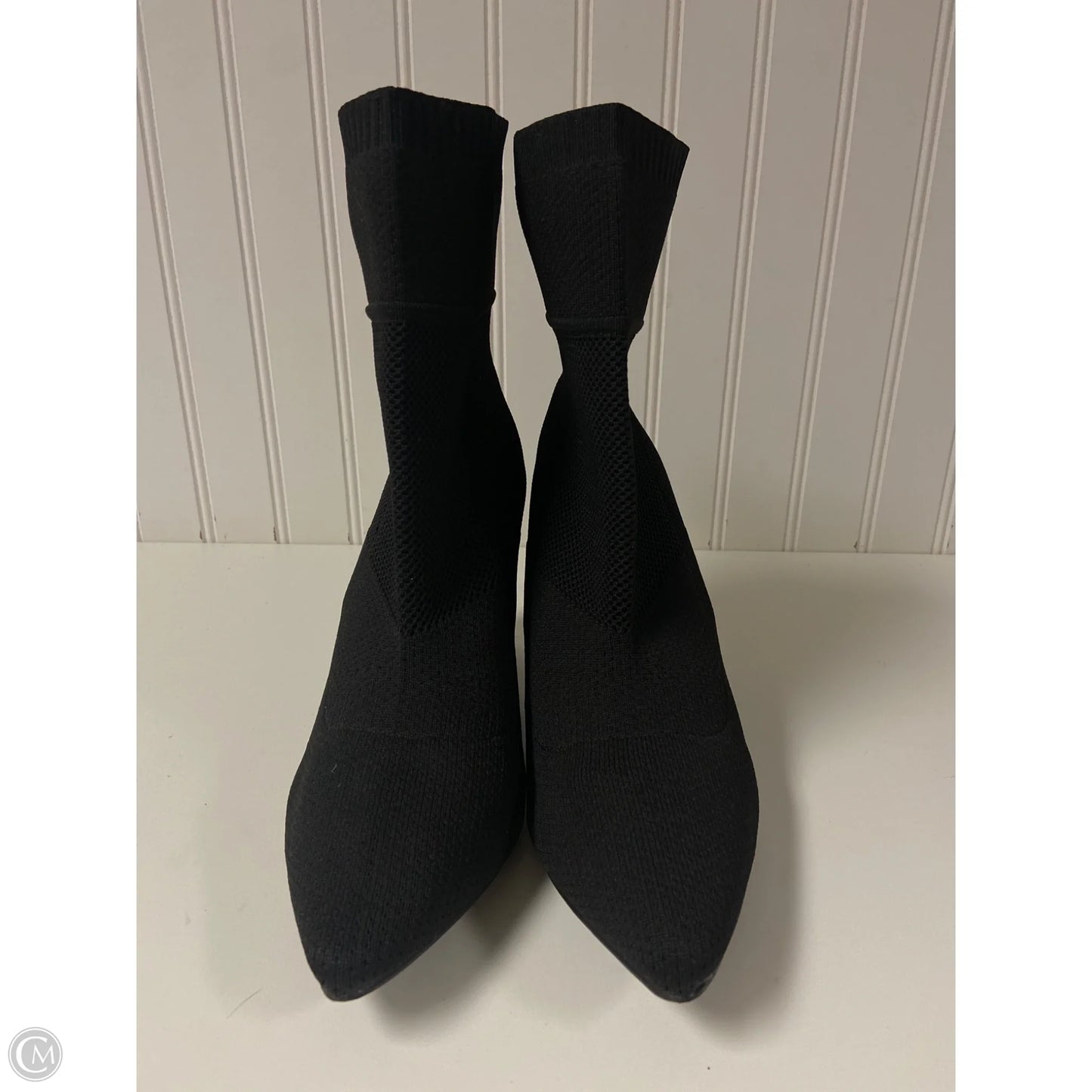 Boots Ankle Heels By Clothes Mentor In Black, Size: 9