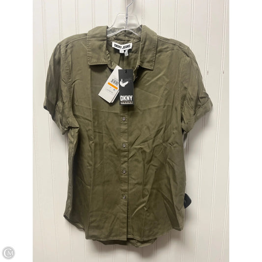 Top Short Sleeve By Dkny In Green, Size: S