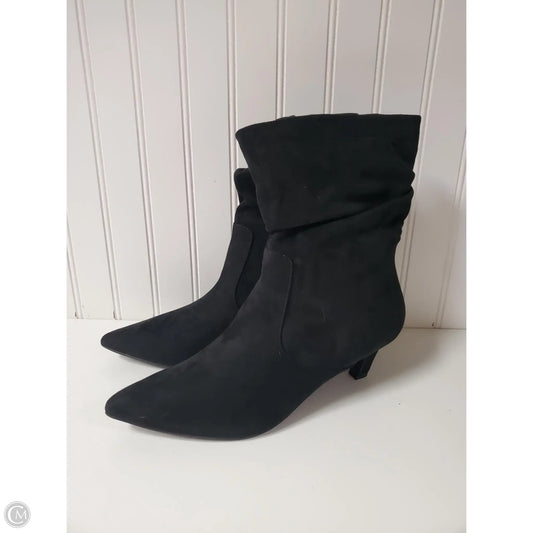 Boots Ankle Heels By Clothes Mentor In Black, Size: 10