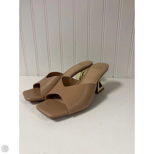 Sandals Heels Block By Gianni Bini In Beige, Size: 6.5