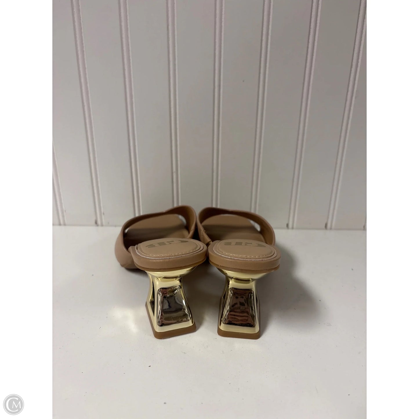 Sandals Heels Block By Gianni Bini In Beige, Size: 6.5
