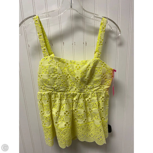Top Sleeveless Designer By Lilly Pulitzer In Yellow, Size: Xs