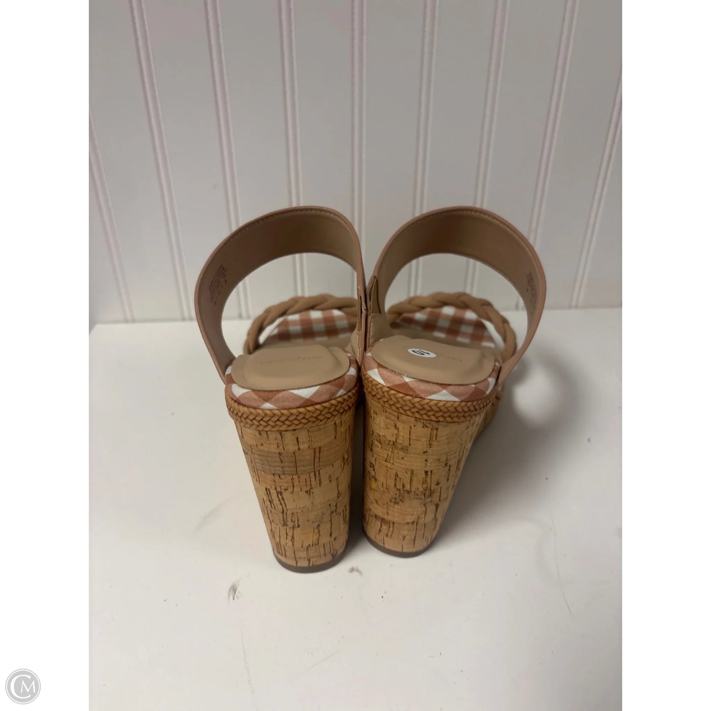 Sandals Heels Wedge By Draper James In Beige, Size: 10