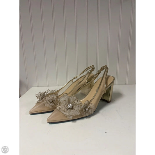 Shoes Heels Block By Betsey Johnson In Gold, Size: 9
