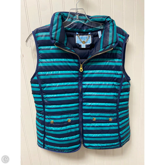 Vest Puffer & Quilted By Draper James In Striped Pattern, Size: M