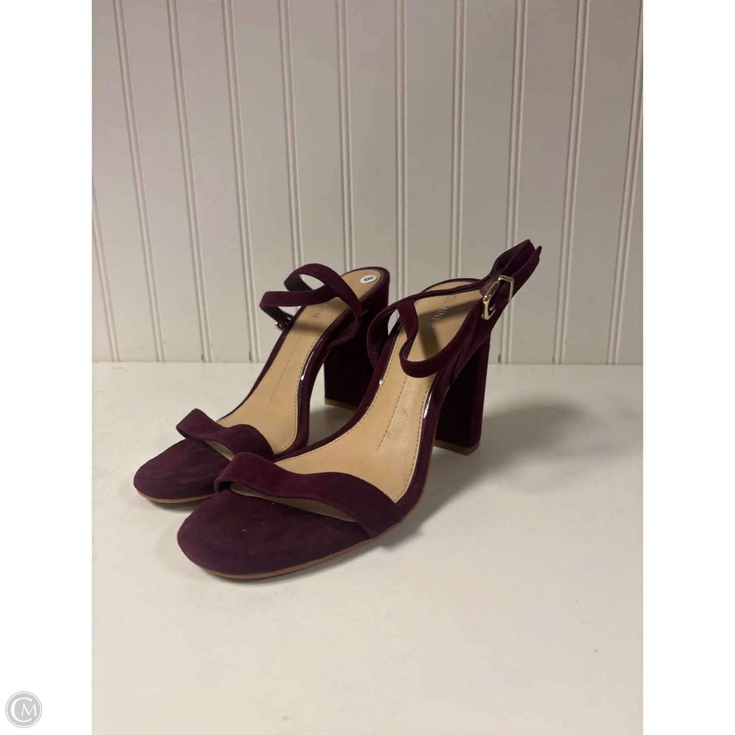 Sandals Heels Block By Gianni Bini In Purple, Size: 8