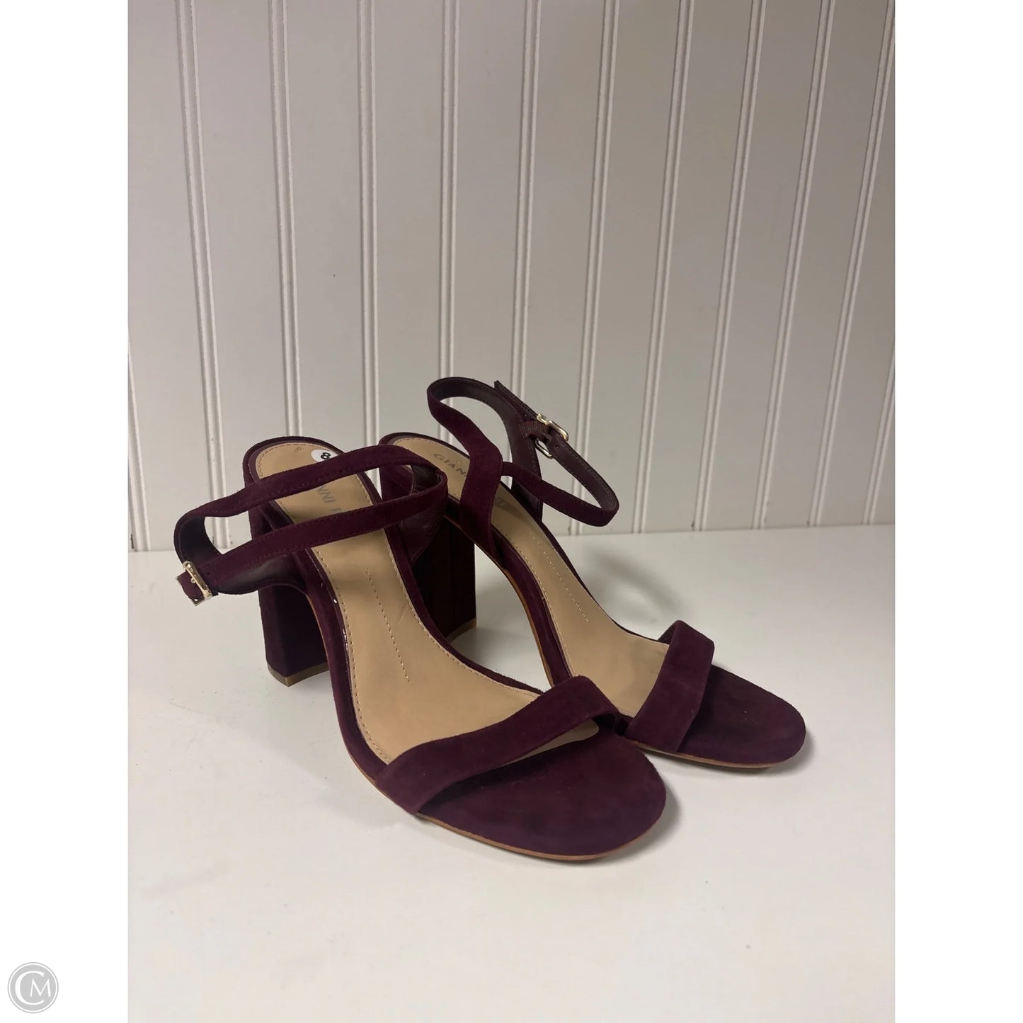 Sandals Heels Block By Gianni Bini In Purple, Size: 8