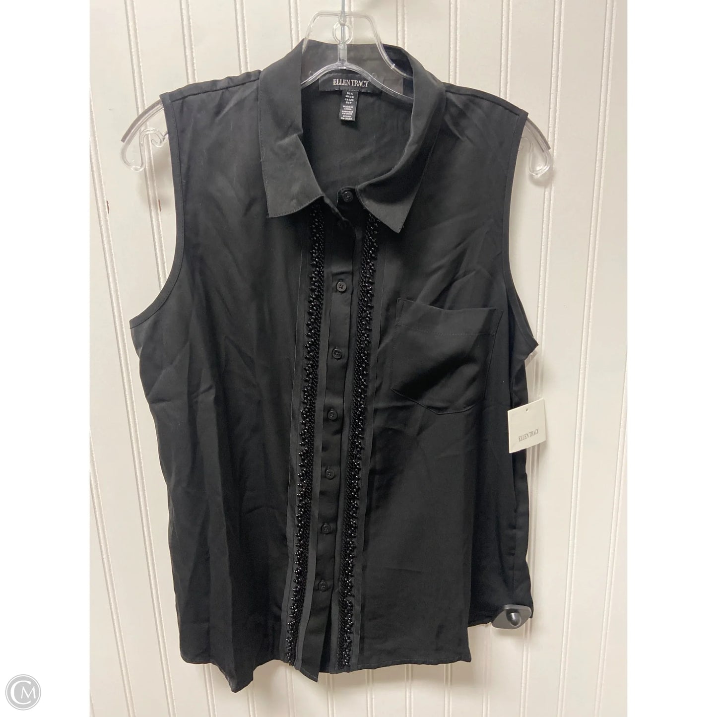 Top Sleeveless By Ellen Tracy In Black, Size: S