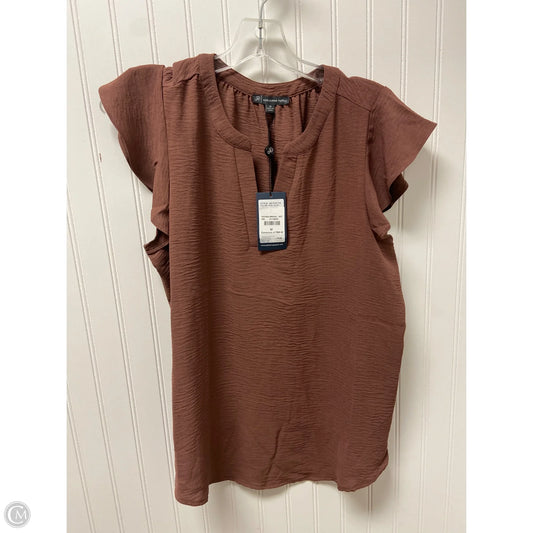 Top Sleeveless By Adrianna Papell In Brown, Size: M