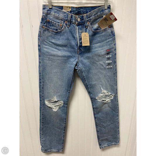 Jeans Straight By Levis In Blue Denim, Size: 2