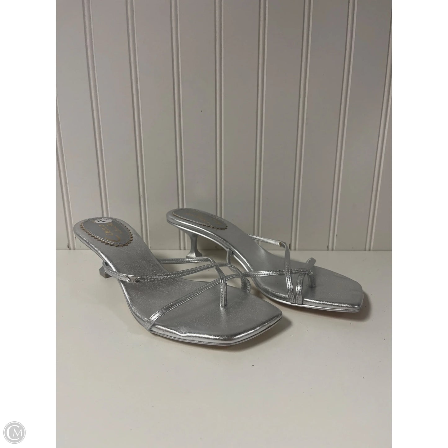 Sandals Heels Kitten By Circus By Sam Edelman In Silver, Size: 7.5