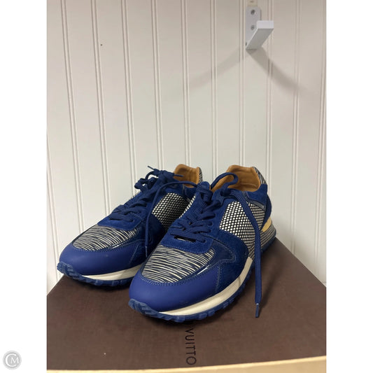 Shoes Luxury Designer By Louis Vuitton In Blue, Size: 8
