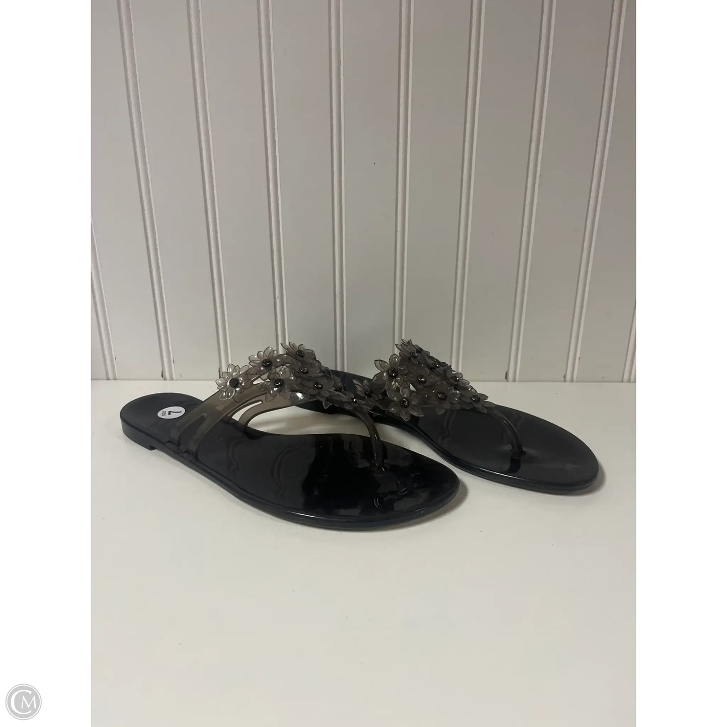 Sandals Flip Flops By Kelly And Katie In Black, Size: 7