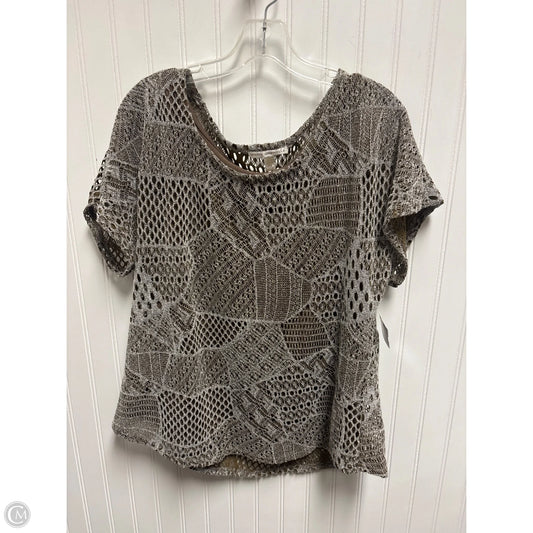 Top Short Sleeve By Clothes Mentor In Brown, Size: L