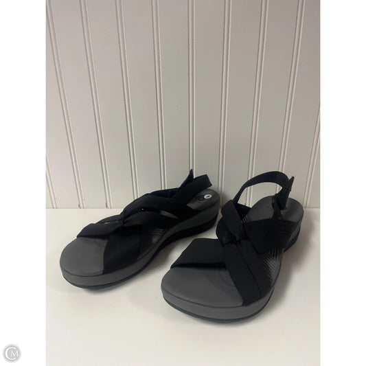 Sandals Flats By Clarks In Black, Size: 9