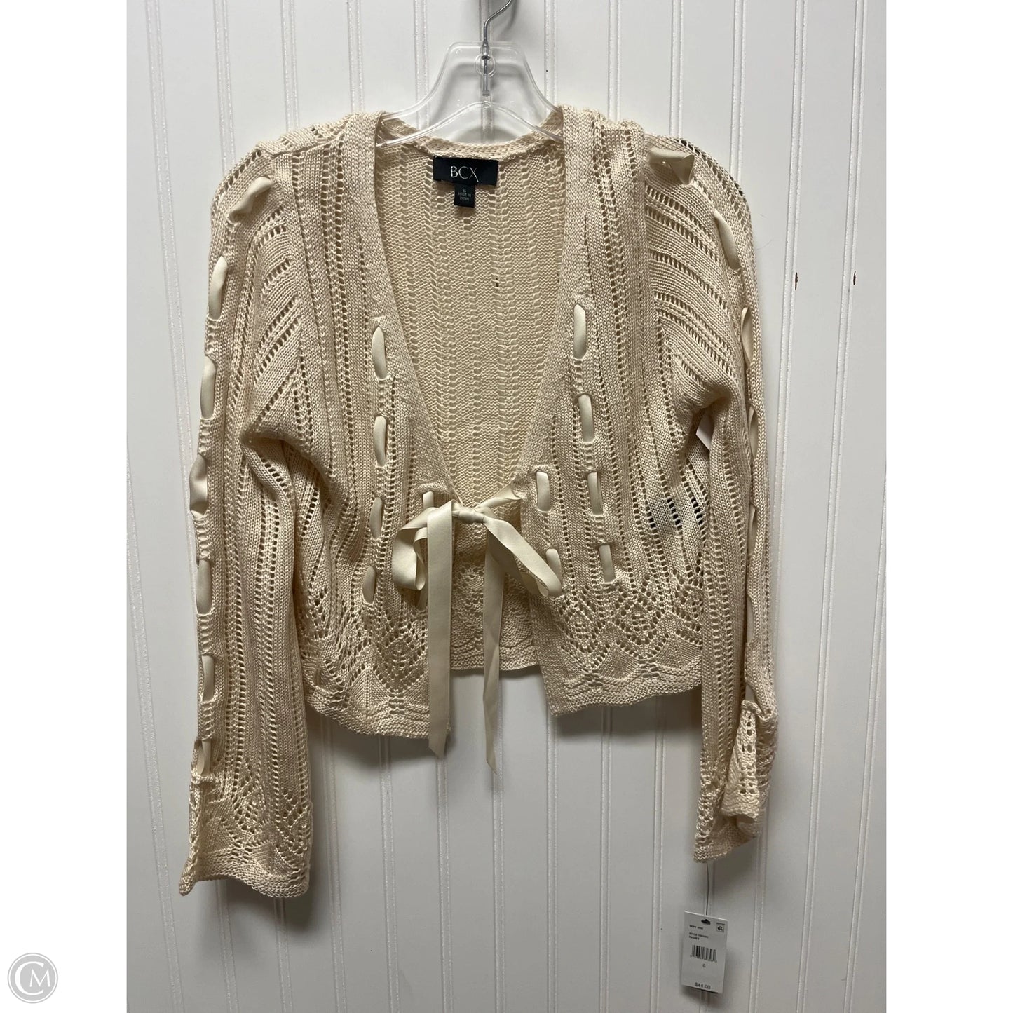 Sweater Cardigan By Bcx In Beige, Size: S
