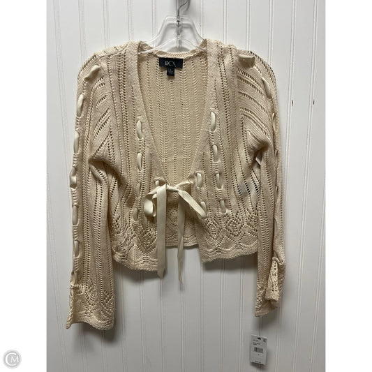 Sweater Cardigan By Bcx In Beige, Size: S