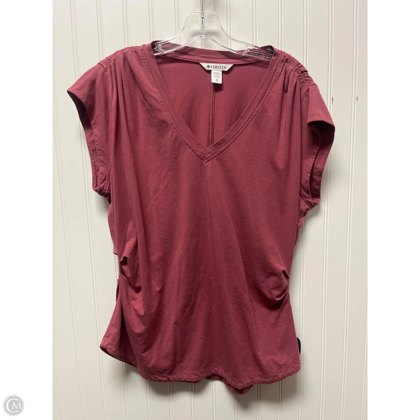 Athletic Top Short Sleeve By Athleta In Pink, Size: Xl
