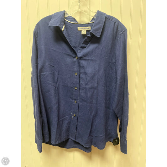 Top Long Sleeve By Tommy Bahama In Blue, Size: Xl