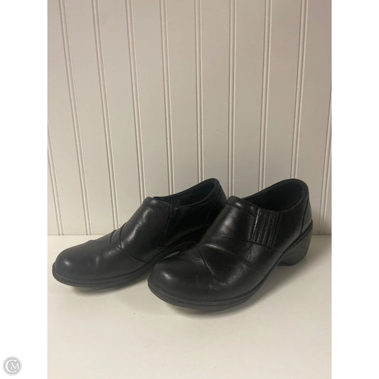 Shoes Heels Wedge By Clarks In Black, Size: 8.5