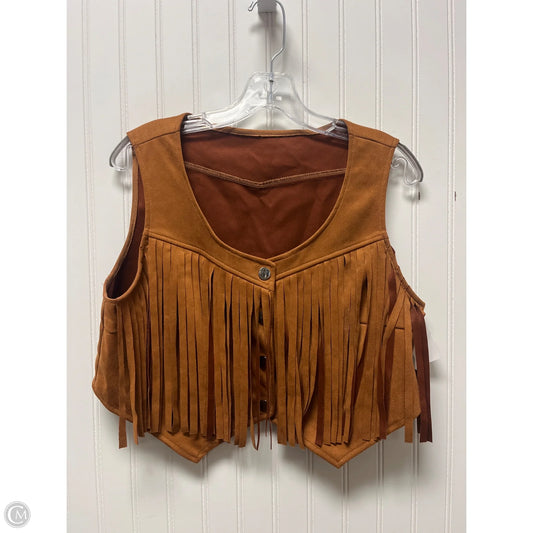 Vest Other By Clothes Mentor In Tan, Size: L