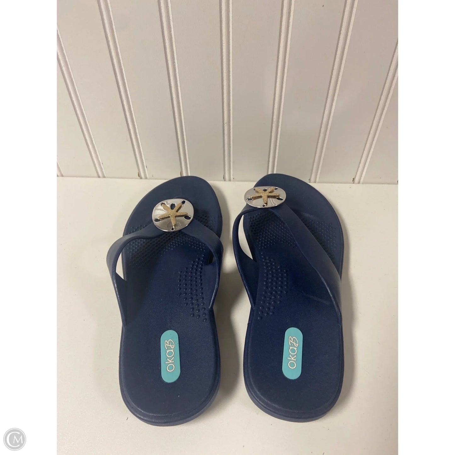 Sandals Flip Flops By Clothes Mentor In Blue, Size: 8