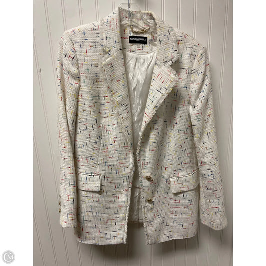 Blazer Designer By Karl Lagerfeld In White, Size: Osfm