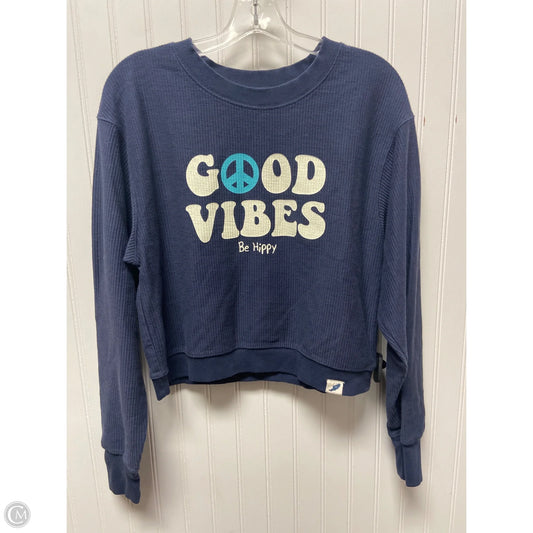 Top Long Sleeve By Clothes Mentor In Navy, Size: M