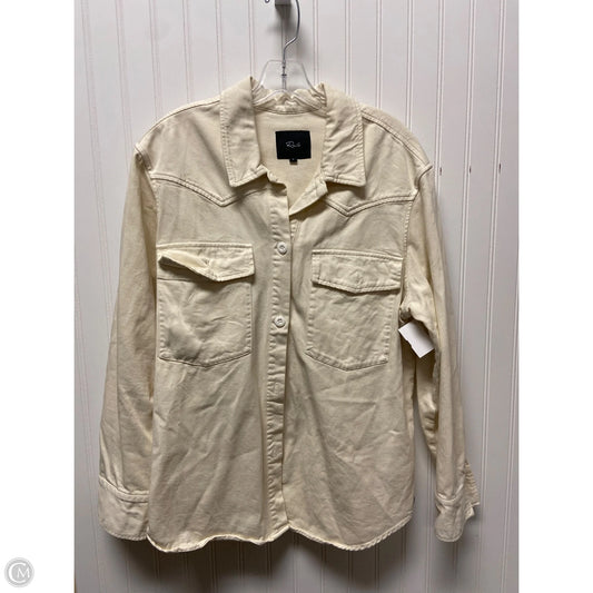 Top Long Sleeve By Rails In Cream, Size: L