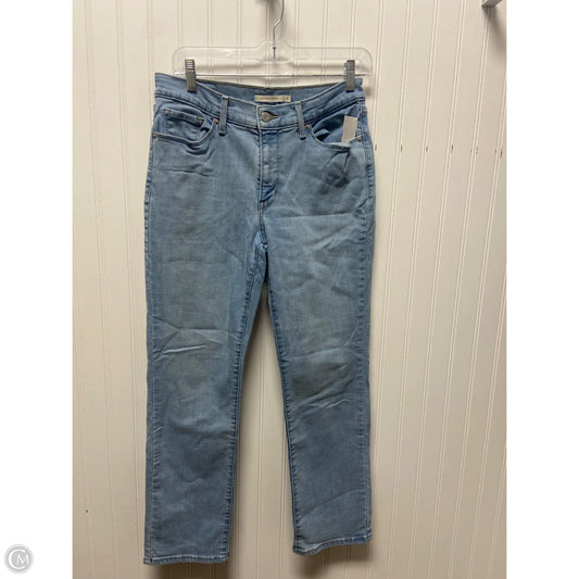 Jeans Straight By Levis In Blue Denim, Size: 8
