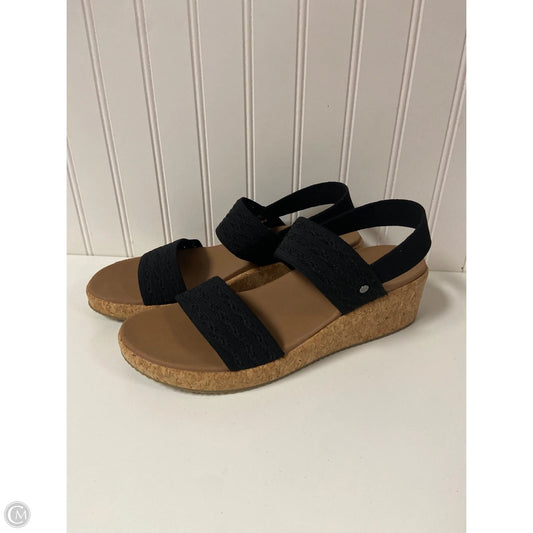 Sandals Heels Block By Skechers In Black, Size: 11