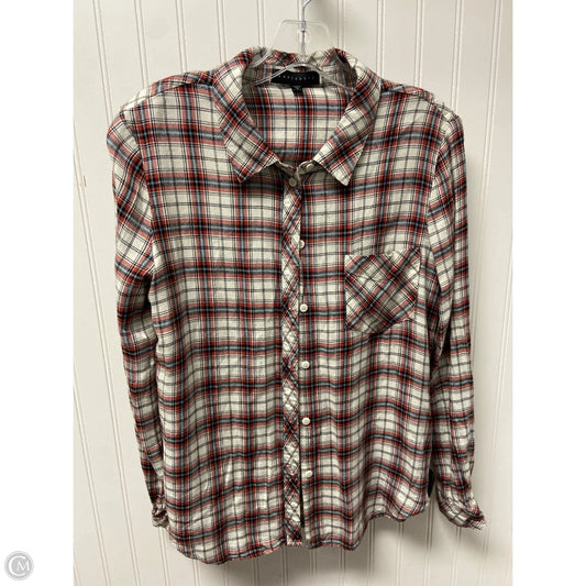 Top Long Sleeve By Sanctuary In Plaid Pattern, Size: S