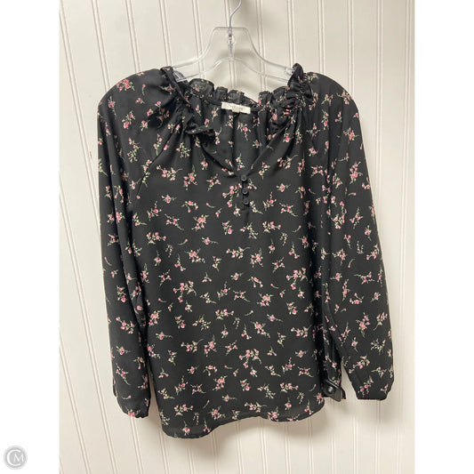 Top Long Sleeve By Pleione In Black, Size: Xs