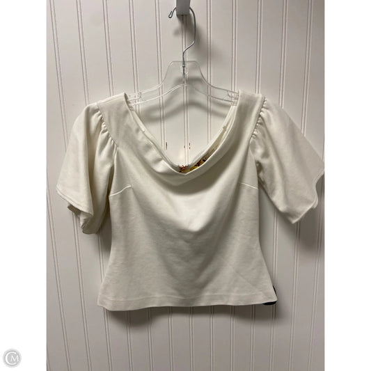 Top Short Sleeve By Clothes Mentor In White, Size: M