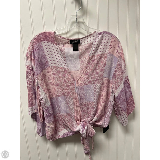 Top Short Sleeve By Just Polly In Purple, Size: S